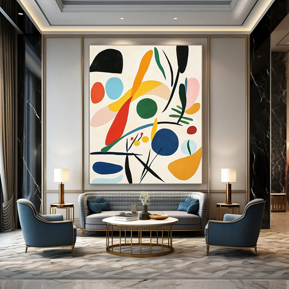 Colorful Abstract Forms for Vibrant Playroom & Creative Office Space STSC1244
