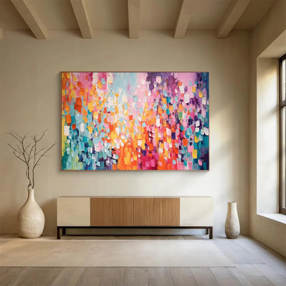 Pink - Toned Color Block Abstract Art for Women’s Boutique Dressing Areas DLZ3244