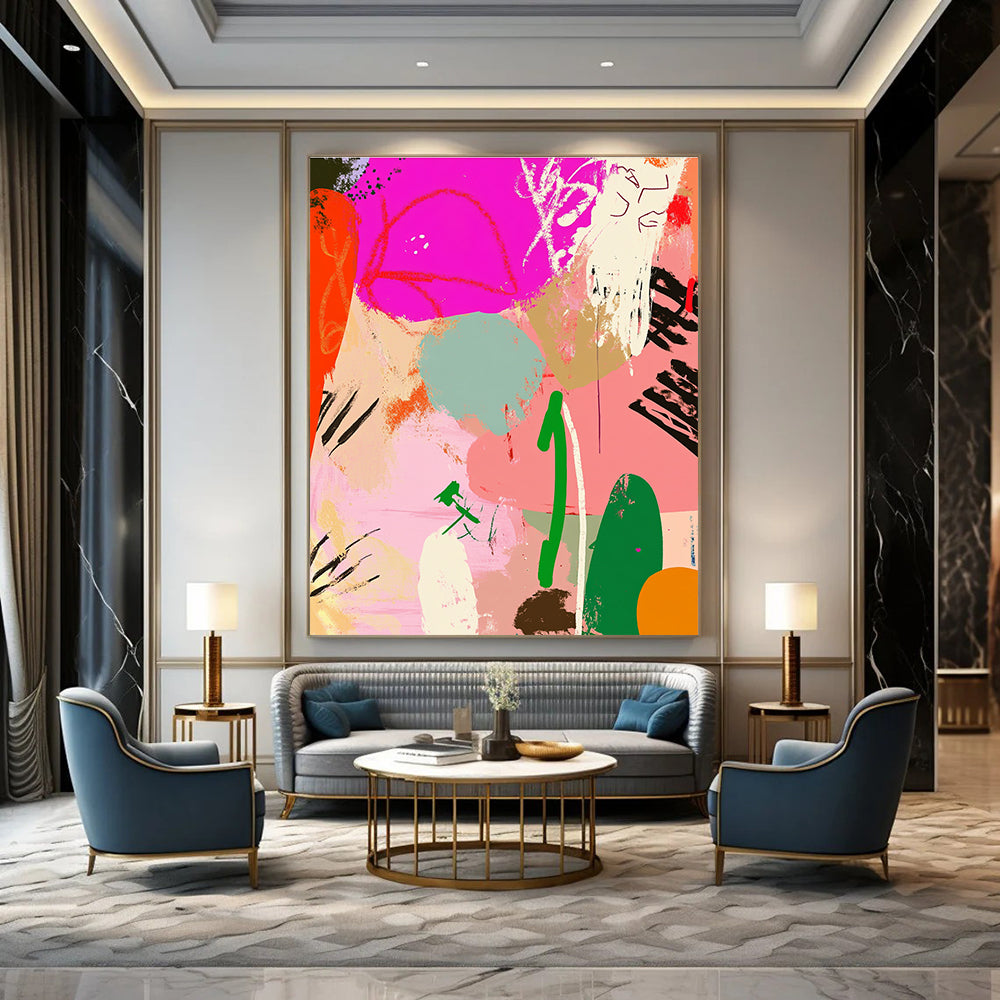 Colorful Graffiti - Style Abstract for Vibrant Art Café & Creative Studio STSC485