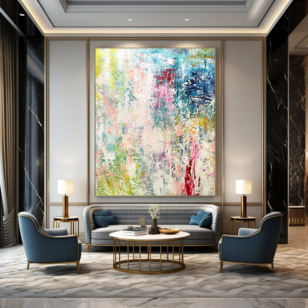 Colorful Pointillism Abstract Art for Art Gallery Exhibition Spaces DLZ0042