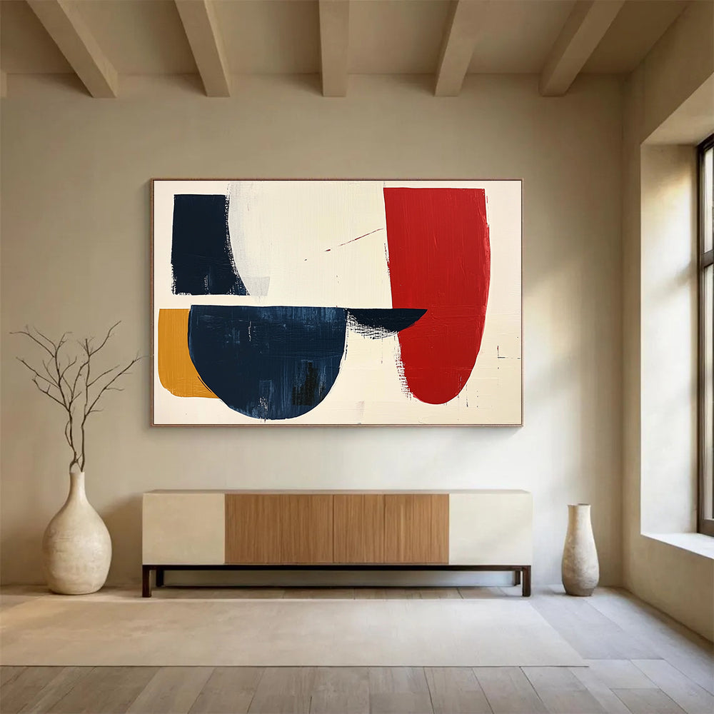 Color - Block Abstract Art for Modern Office Lobby & Contemporary Home Living Room SC490