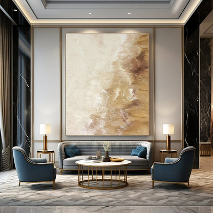 Beige - Brown Repeated Abstract Art for Bedroom & Neutral - Toned Café DLZ1237