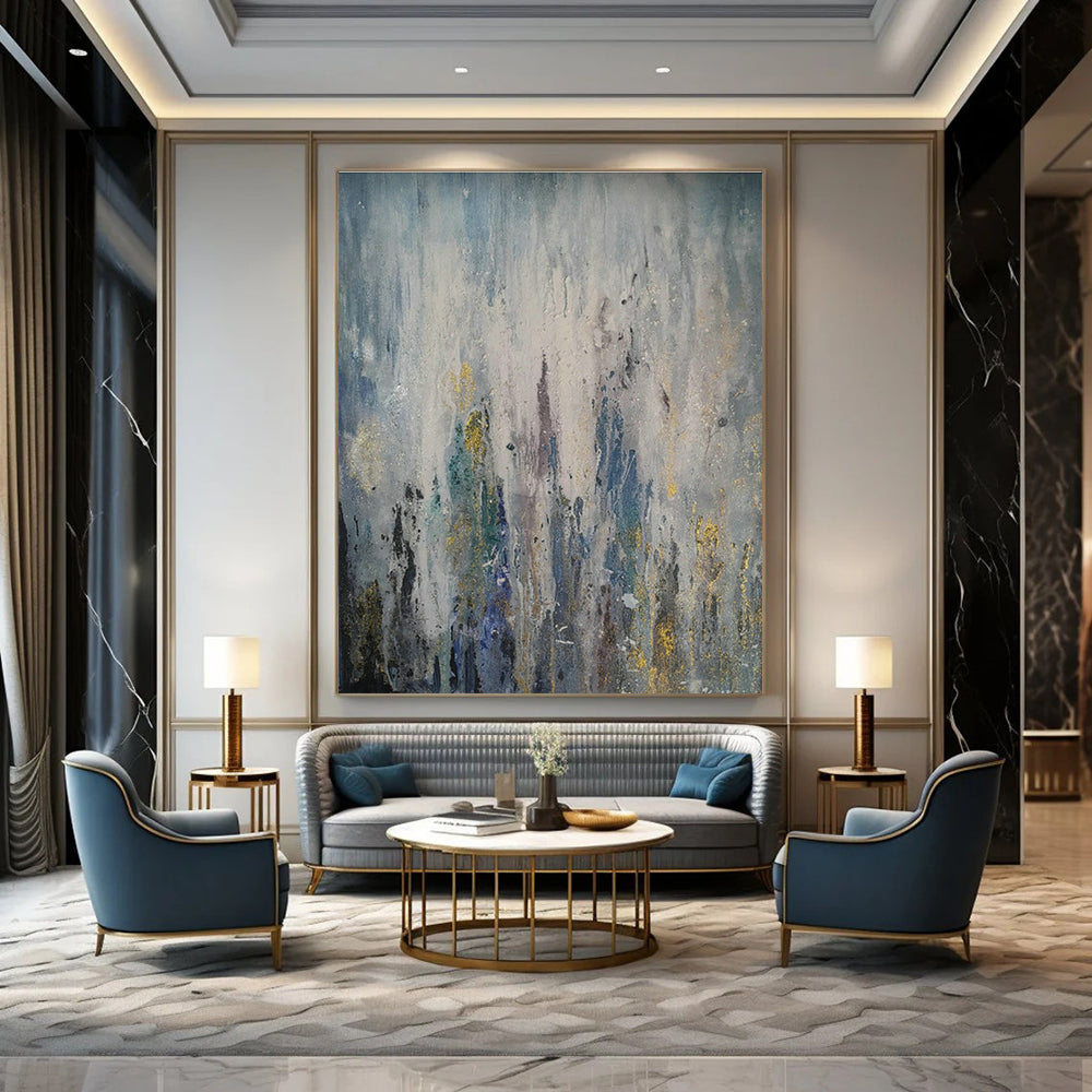 Rainy Gold - Sparkle Abstract for Art Deco - Inspired Bar & Luxe Hotel Lobby DLZ0884
