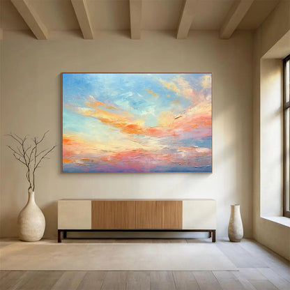 Colorful Sky Oil Painting for Bohemian - Style Bedrooms DLZ2500