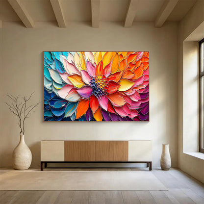 Colorful Flower Relief Art for Garden - Themed Tea House Walls DLZ3250