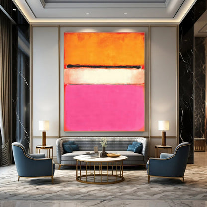 Pink - Orange - White Art for Romantic Restaurant & Fashion Boutique DLZ2093