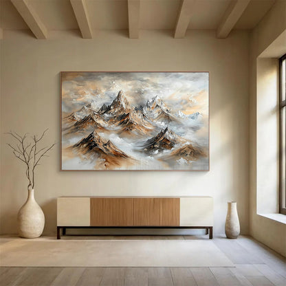 Majestic Mountain Landscape Art for Adventure - Lover’s Home & Luxury Ski Lodge SC486