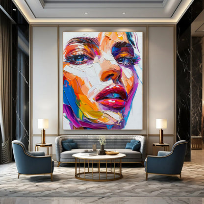 Colorful Portrait Art for Trendy Beauty Salon Waiting Areas DLZ0221