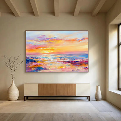 Vivid Ocean Sunset Art for Beach Bar & Art Gallery SC416