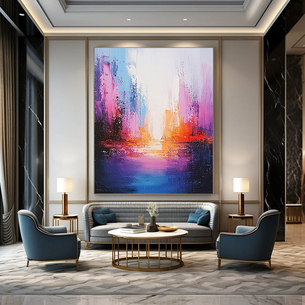 Colorful Abstract City Sunset for Creative Workplace & Art - Loving Lounge STSC264