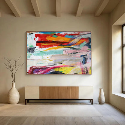 Colorful Stroke Abstract Art for Trendy Retail Store Window Displays DLZ2689
