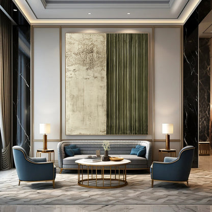 Textured Two - Tone Wall for Industrial - Chic Loft & Contemporary Art Studio STSC542