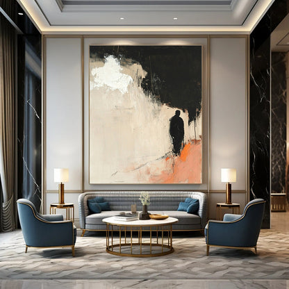 Silhouette in Abstract Landscape for Thoughtful Library & Art - Inspired Home STSC247
