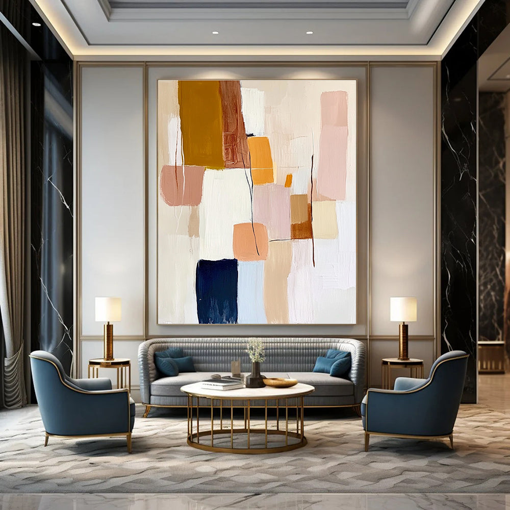 Pastel Color Block Abstract for Feminine - Inspired Boutique & Cozy Café STSC755