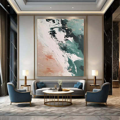 Abstract Green and White Art for Contemporary Art Studio & Creative Home Office STSC1437