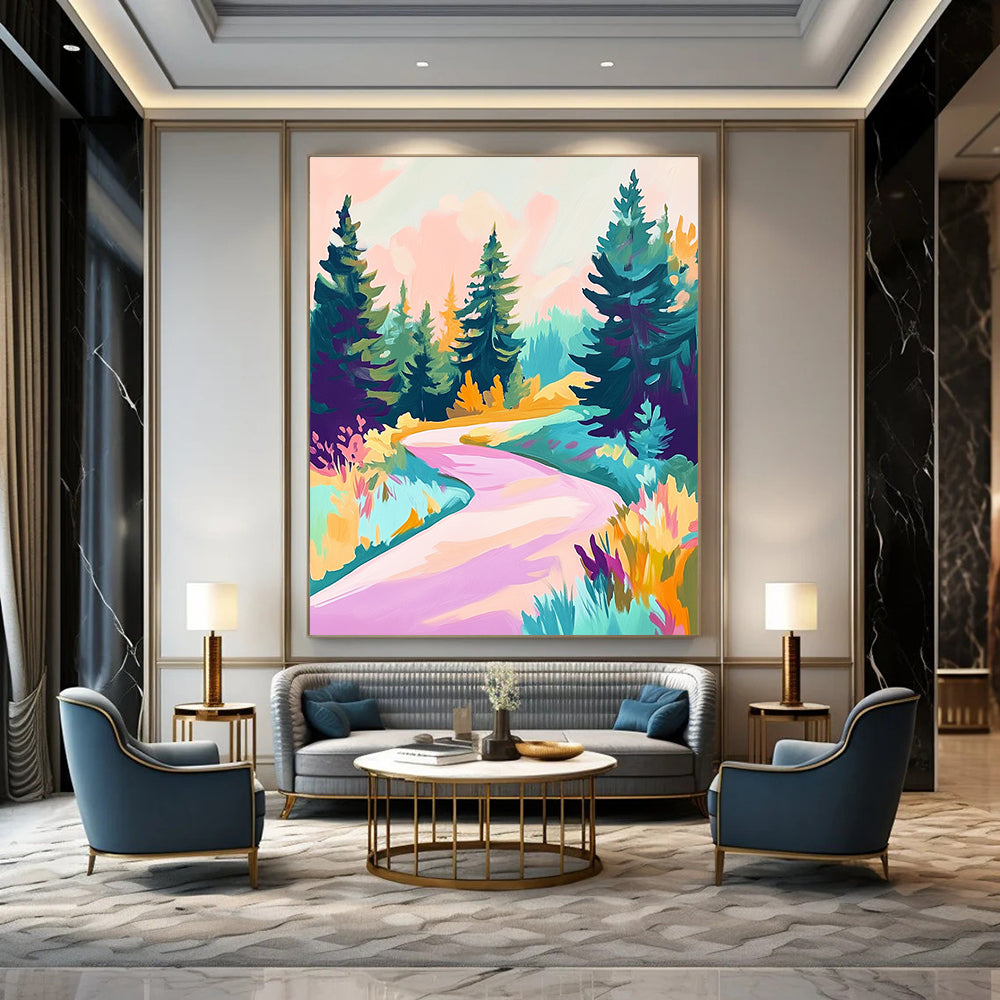 Colorful Forest Path for Bohemian Home Living Room & Creative Art Studio STSC1019