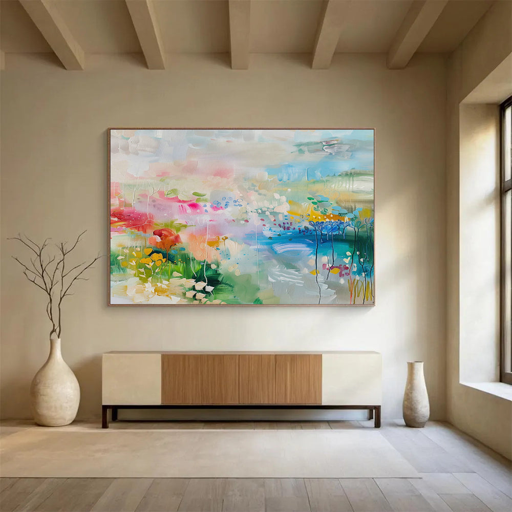Colorful Pastoral Abstract Art for Charming Sunroom DLZ2864
