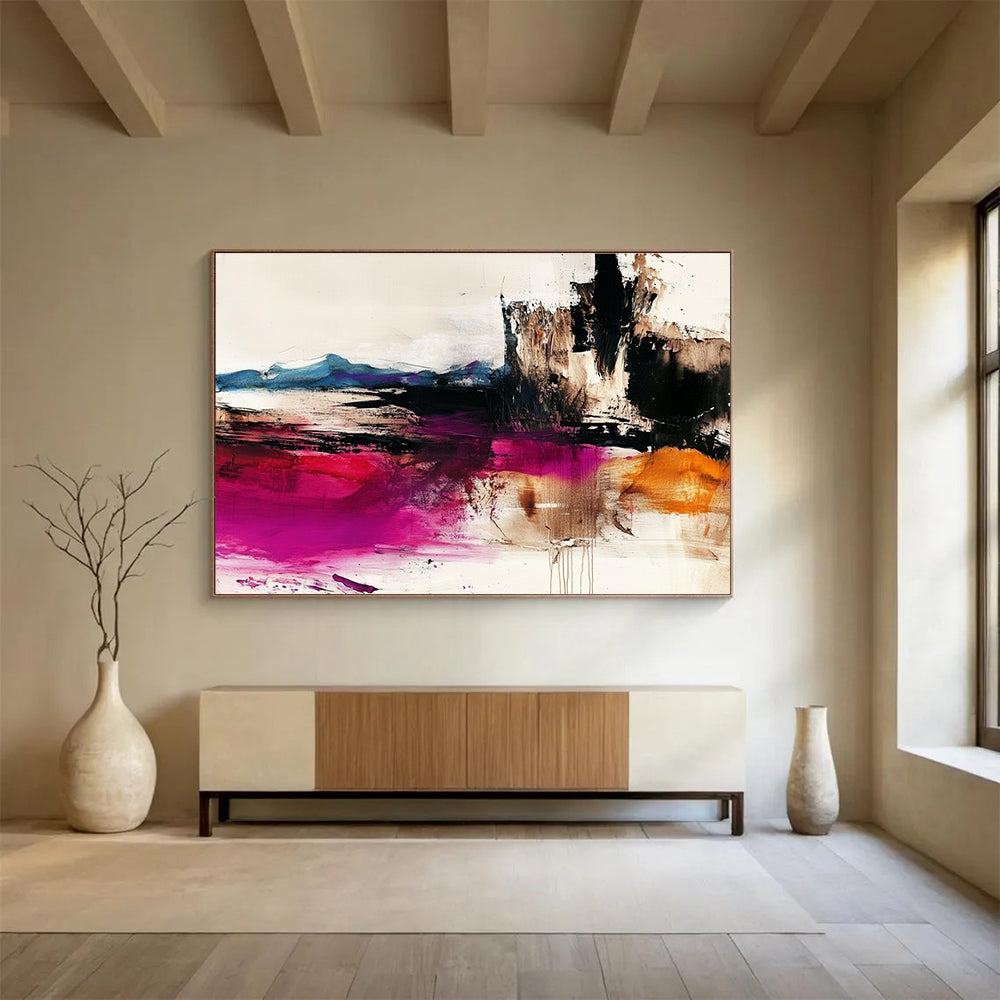 Color - Blended Abstract Landscape Art for Mountain Lodge & Spiritual Retreat SC046