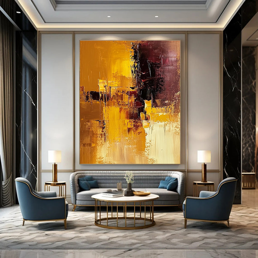 Warm Abstract Geometric Mix for Cozy Living Room & Creative Studio STSC603