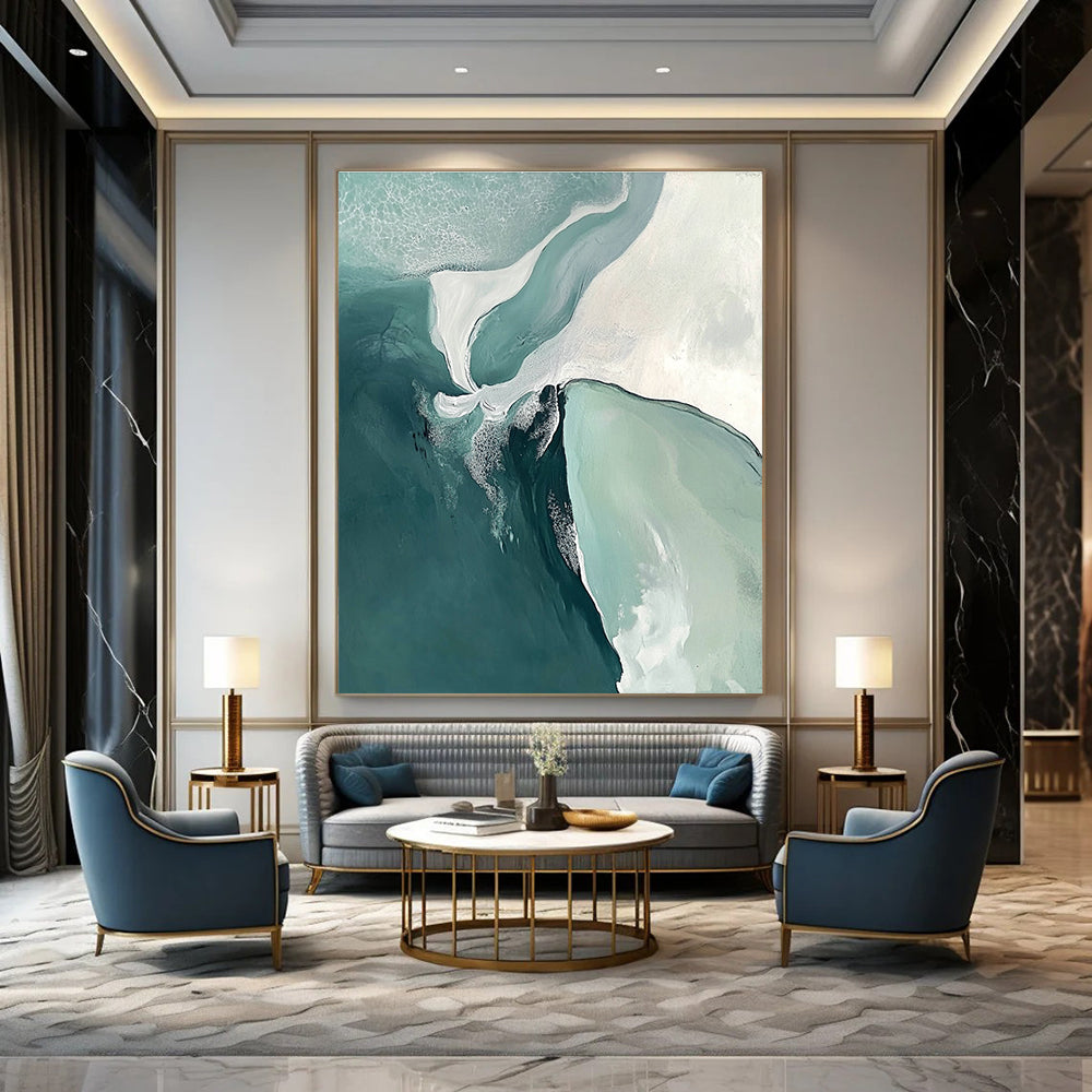 Abstract Aerial Ocean View for Contemporary Art Studio & Luxury Yacht Club STSC534
