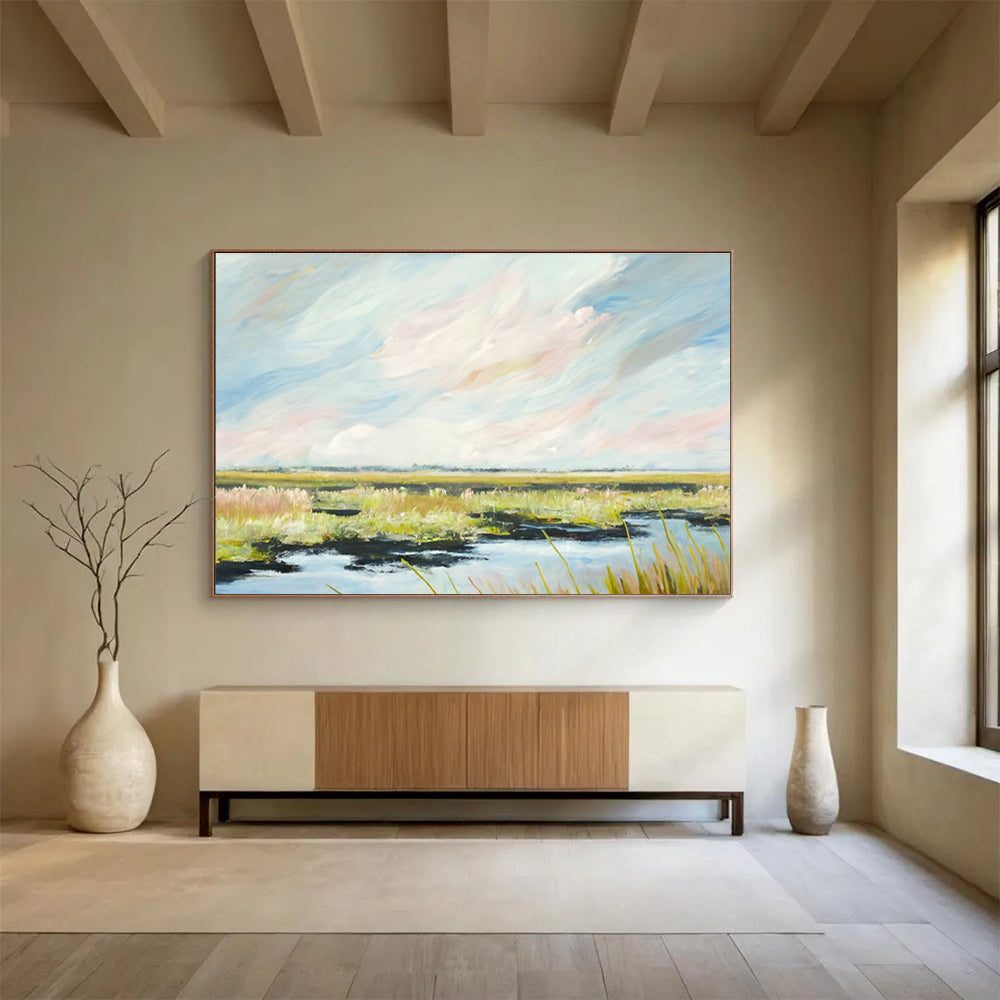 Serene Wetland Landscape Art for Nature - Lover’s Living Room DLZ3048