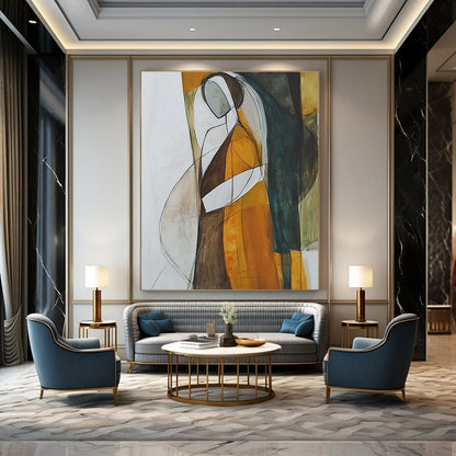 Abstract Figure in Color for Bohemian Living Room & Creative Studio STSC298