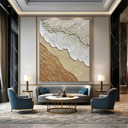 Earth - Toned Layered Art for Rustic Café & Art Gallery Corridor DLZ1033