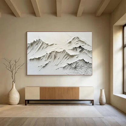 White Mountain Relief Art for Minimalist Living Room DLZ2843