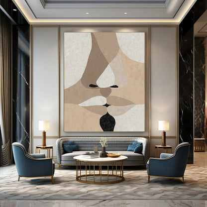 Abstract Face Collage Art for Bohemian Café & Art - Inspired Bedroom DLZ2065