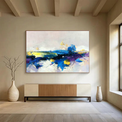 Colorful Abstract Landscape Art for Bohemian - Style Bedroom DLZ2915
