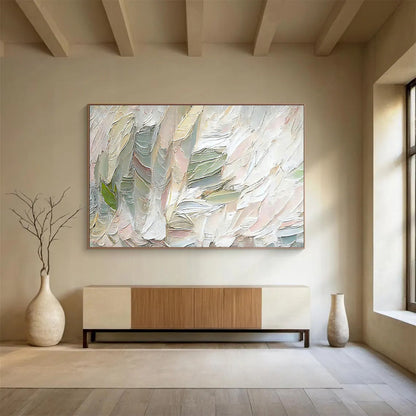 Pink - Green Texture Abstract Art for Minimalist Office Break Rooms DLZ2645