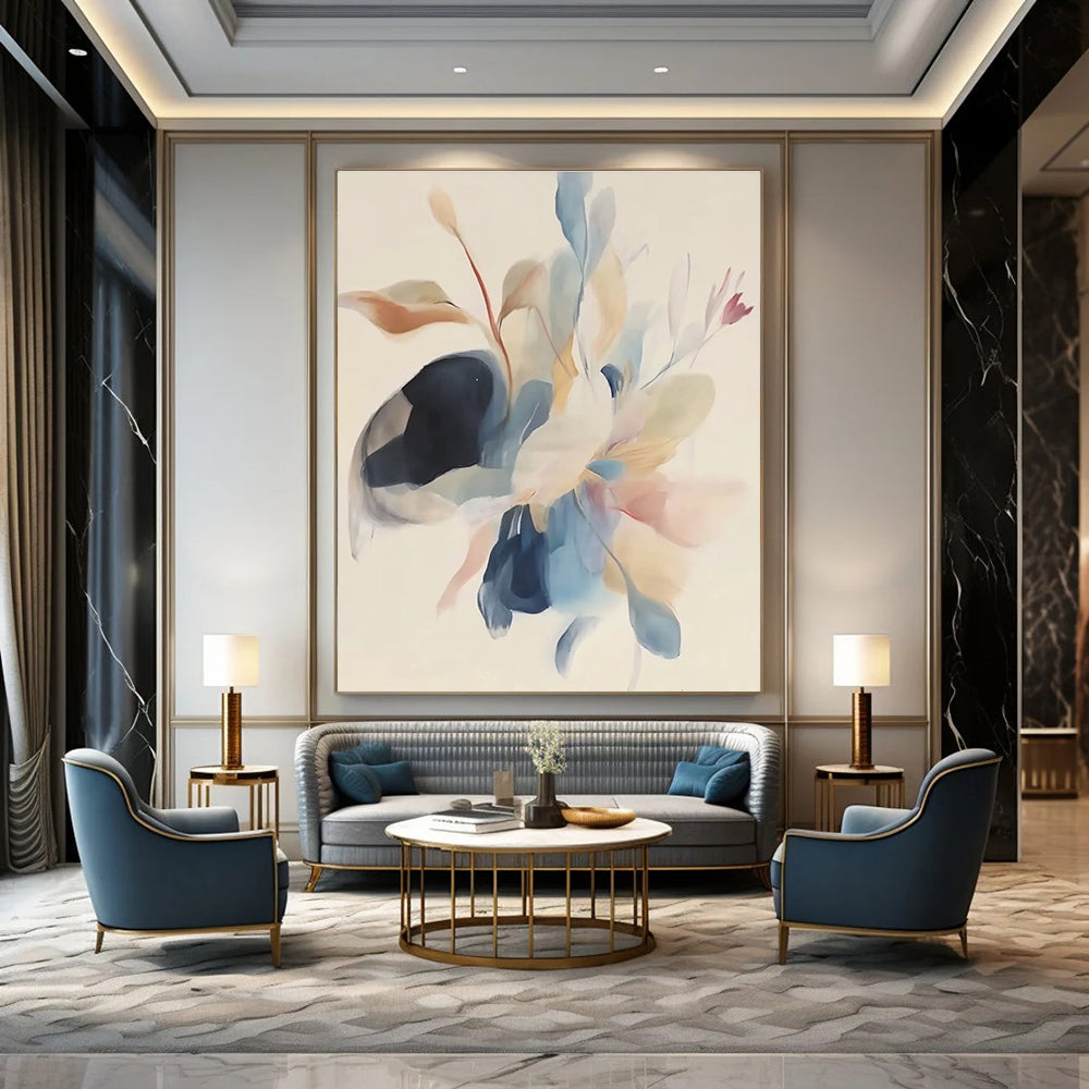 Light Color Floral Abstract for Romantic Bedroom & Elegant Tea Room STSC482