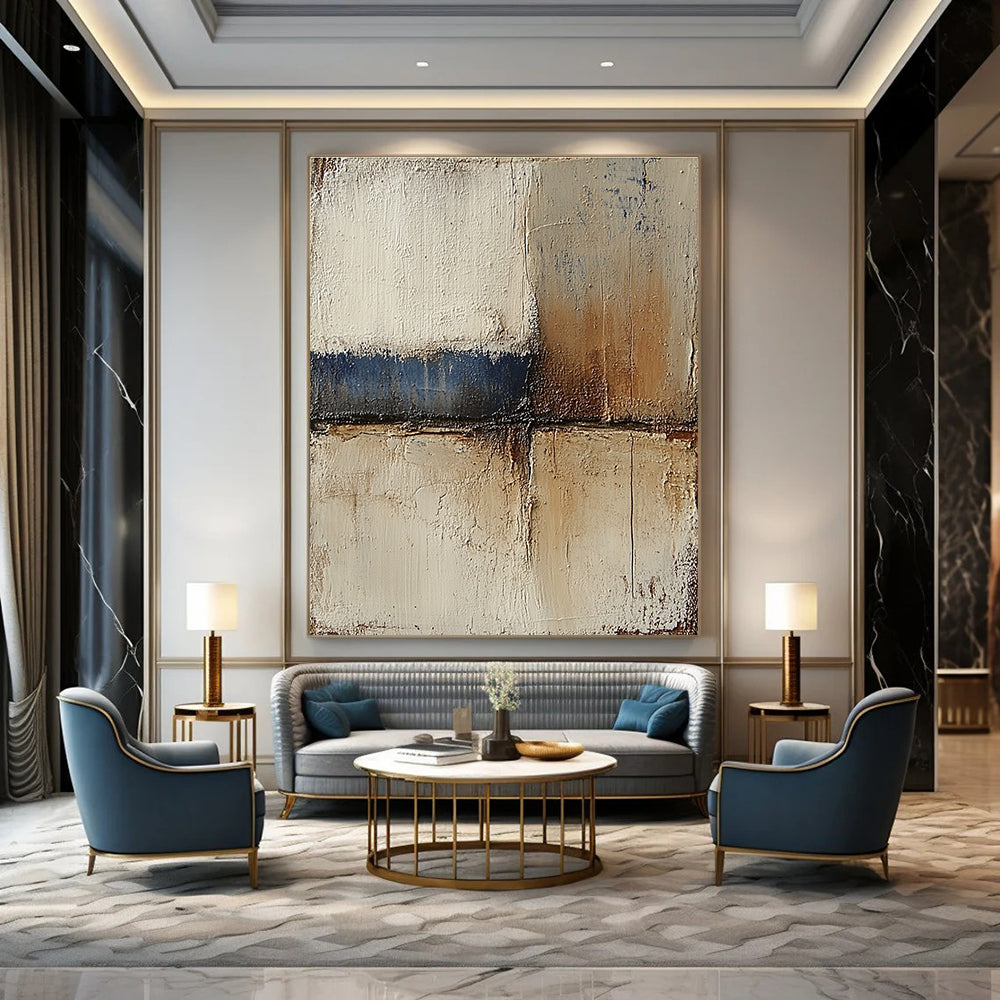 Artistic Textured Square Art for Creative Studio & Loft STSC079