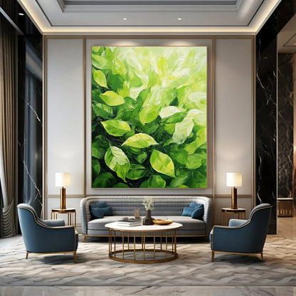 Lush Green Leaves Art for Nature - Inspired Home Kitchen & Botanical Café STSC1032