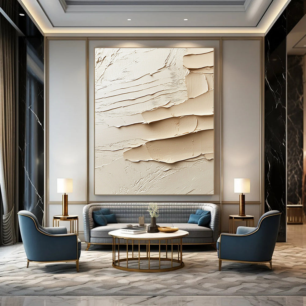 Beige Textured Layers for Minimalist Bedroom & Neutral - Toned Office STSC1284