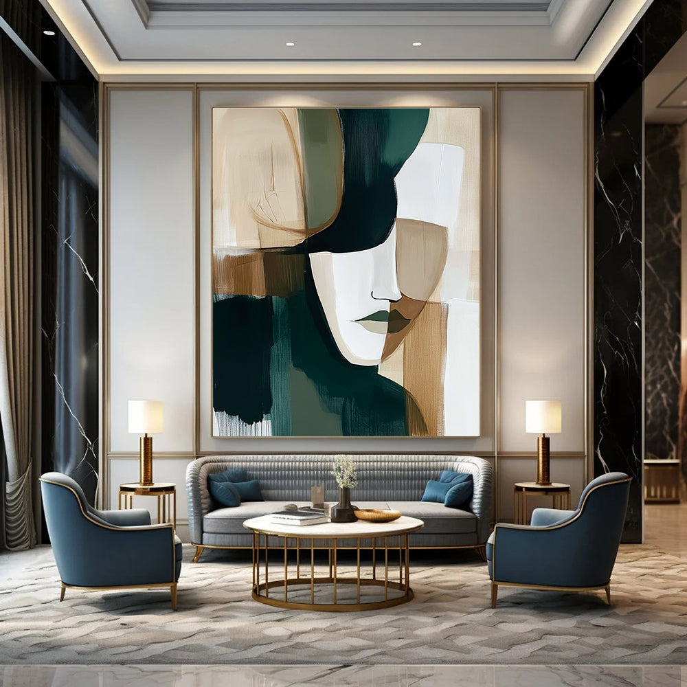 Abstract Geometric Face for Modern Art Gallery & Stylish Bedroom STSC749