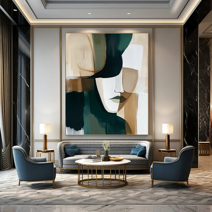 Abstract Geometric Face for Modern Art Gallery & Stylish Bedroom STSC749