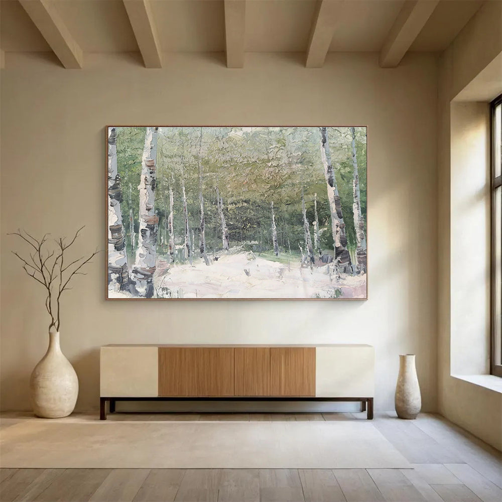 Textured Birch Trunks Art for Nature - Obsessed Study DLZ3013