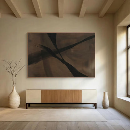 Brown - Black Abstract Art for Industrial - Style Loft Spaces DLZ2527