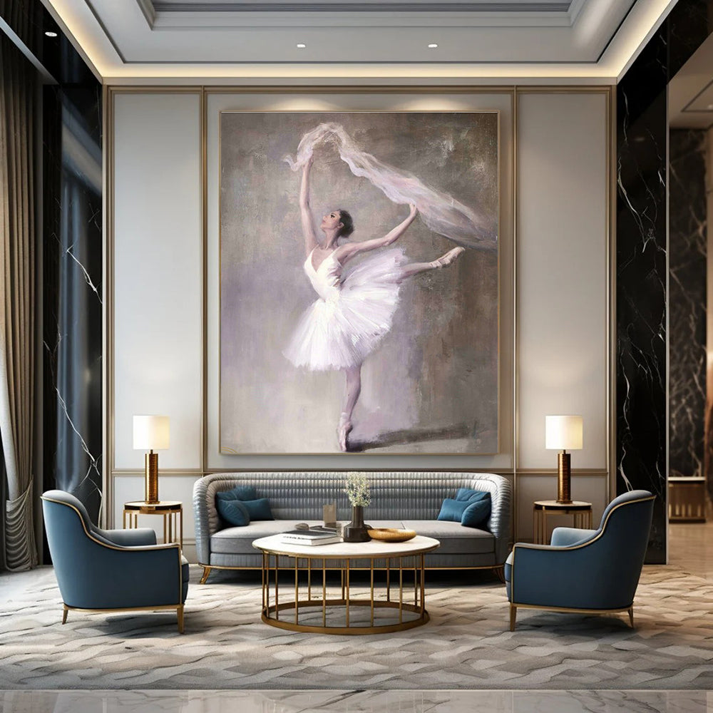 Ballerina Art for Ballet Studio & Elegant Home Living Room DLZ2044