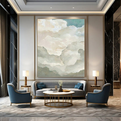 Fluffy Clouds Painting for Beach House & Rooftop Bar DLZ0616