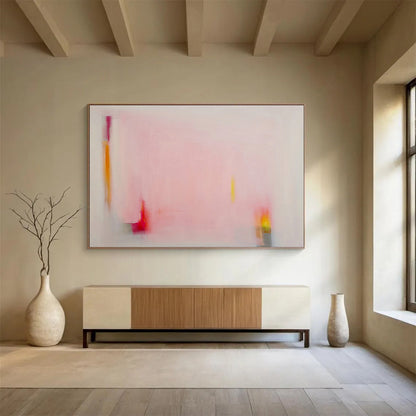 Light - Pink Minimalist Abstract Art for Delicate Guest Rooms DLZ2441
