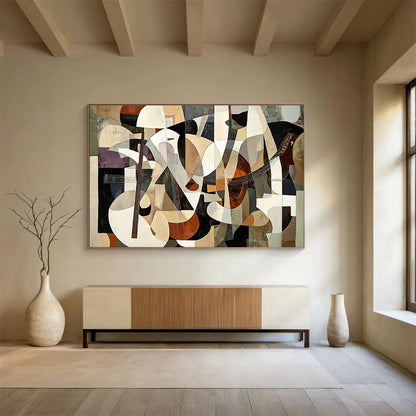 Cubist Musical Instruments Art for Music Studio & Art Gallery Café SC395