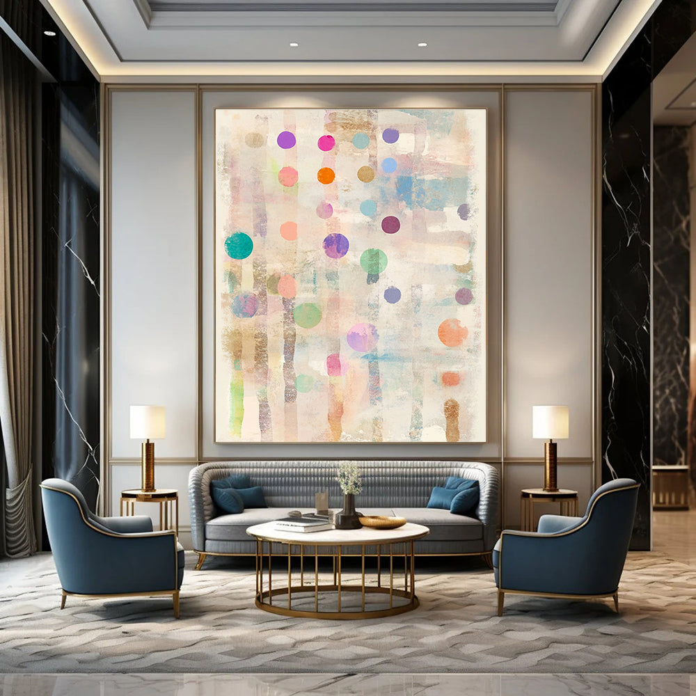 Pastel Dots & Stripes Art for Nursery & Café STSC722
