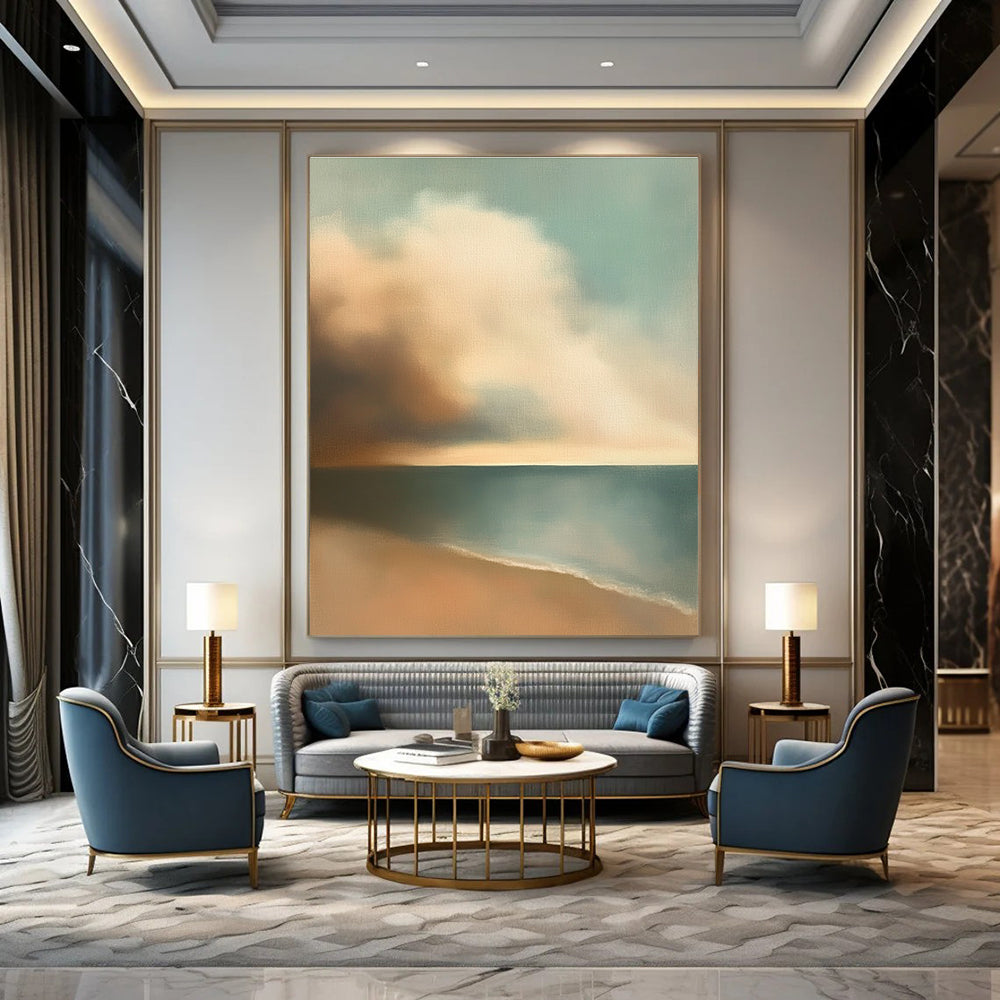Soft Beach Abstract for Coastal - Themed Home & Relaxing Spa STSC596