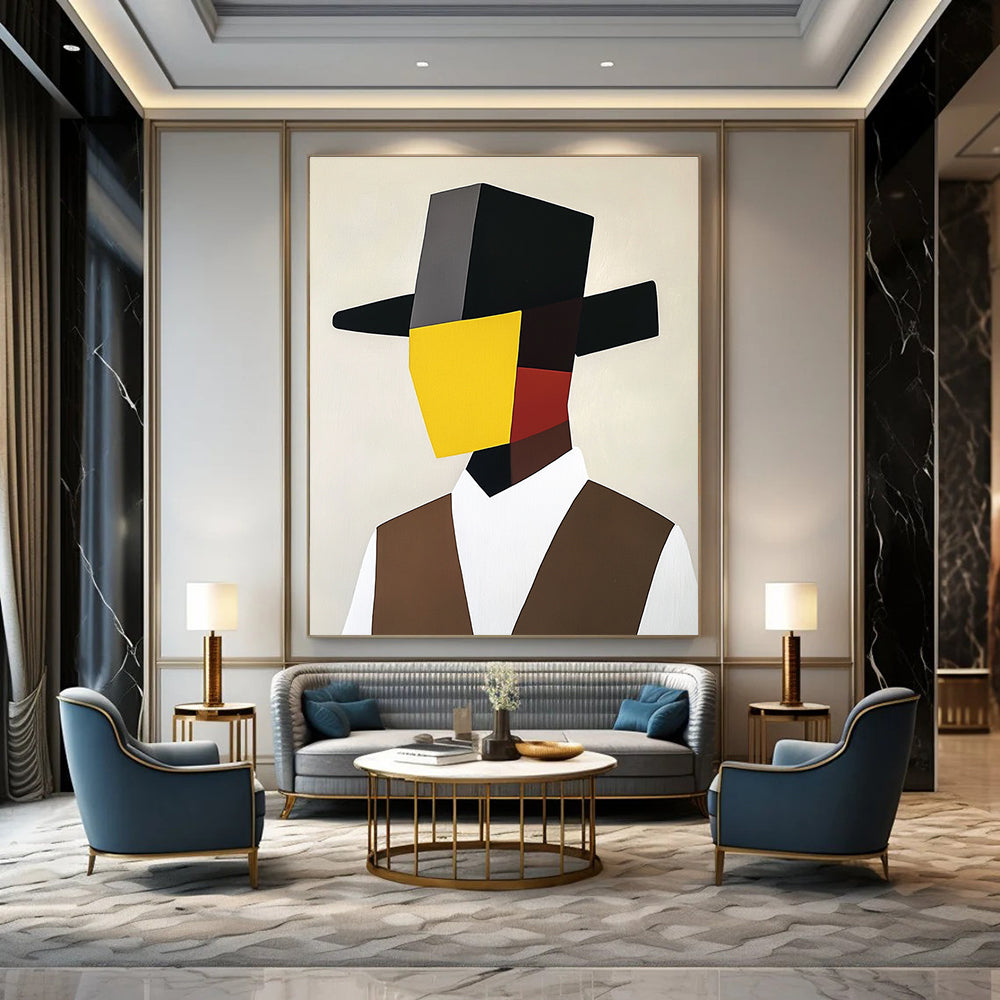Cubist Portrait Art for Art Gallery & Creative Workplace STSC1082