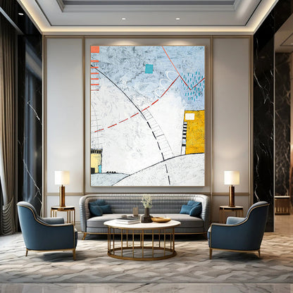 Geometric Line Abstract Art for Architectural Firm & Home Study DLZ1099