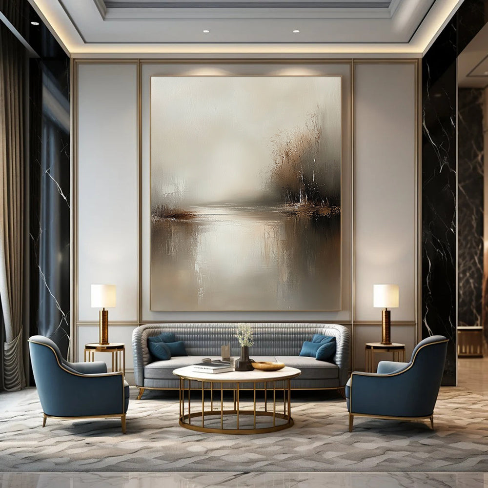 Dreamy Misty Lake Art for Bedroom & Study STSC077