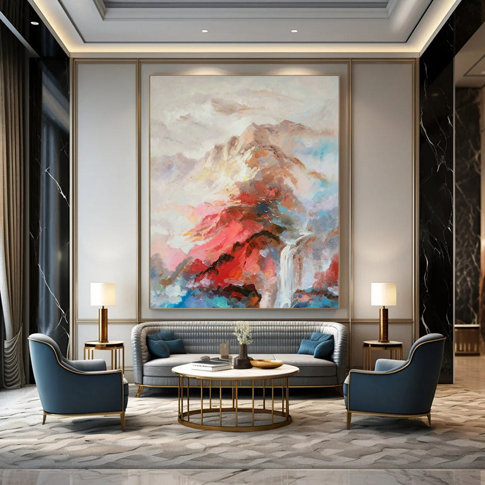 Color - Ink Landscape Abstract Art for Zen - Style Teahouse & Art - Loving Home Study DLZ1355