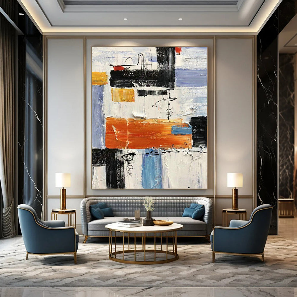 Colorful Abstract Composition Art for Creative Studio & Community Center DLZ0625